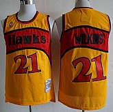 Hawks 21 Dominique Wilkins Orange 1986-87 Hardwood Classics Jersey,baseball caps,new era cap wholesale,wholesale hats